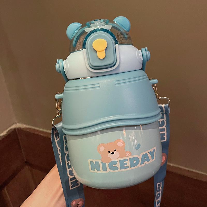 Large Capacity Multi-function Thermos Cup 1000ml Vacuum Flasks Portable Stainless Steel Thermos Cup Water Bottle Travel Tea Mug Office Thermos Cup