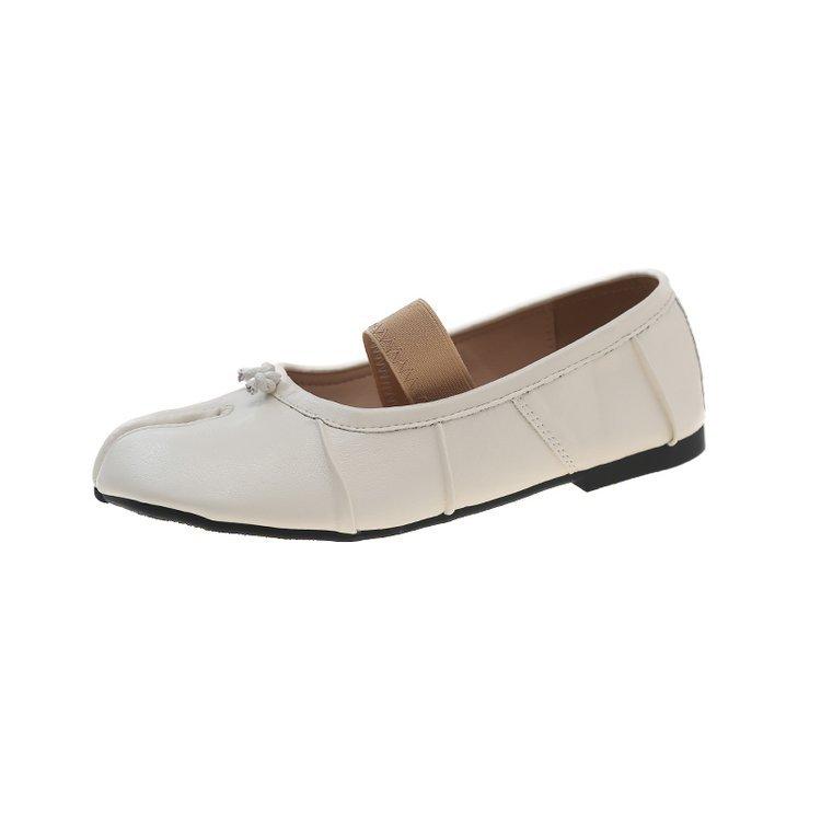 Fashion Casual Spring Autumn Vintage Flats Female Leather Split-toe Shoes for Women Designer Soft Bottom Lolita Shoes Ladies