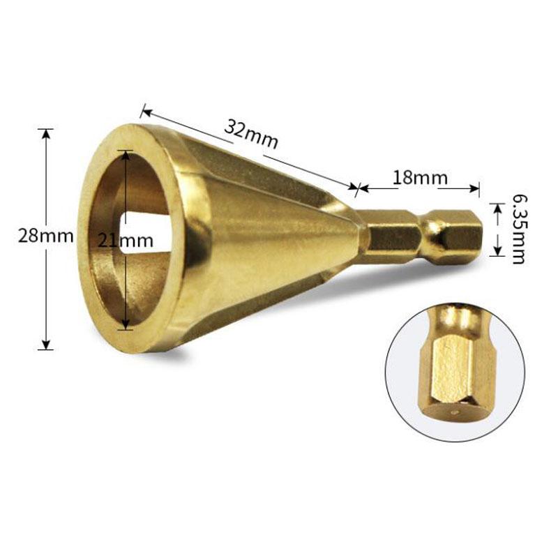 New External Chamfer HSS Deburring Three Blade Triangular Handle Hexagonal Handle Gold Black Electric Drill Tool Accessories