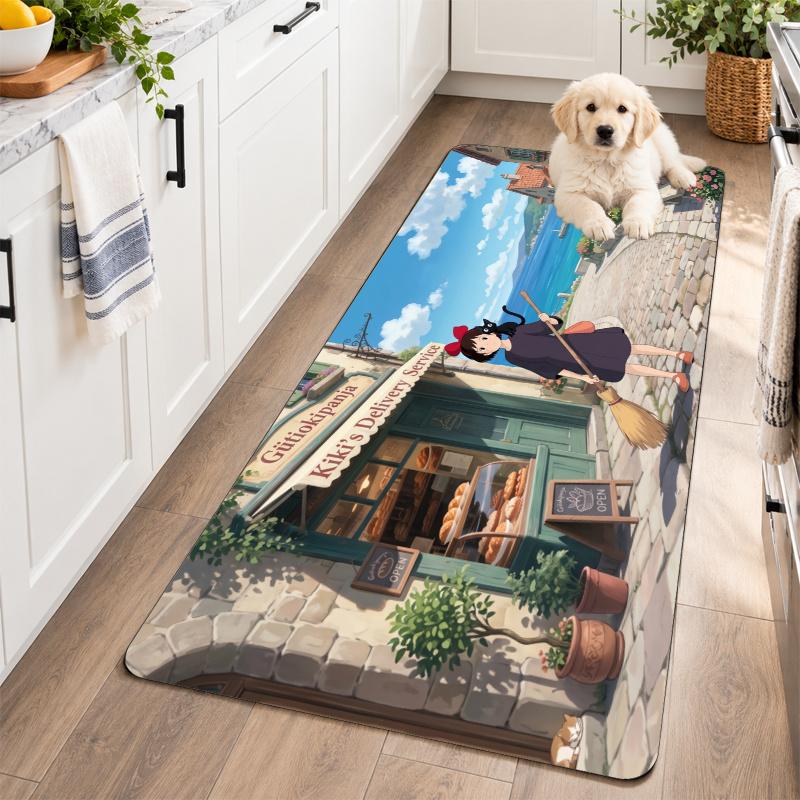 Flannel Kitchen Mat Kiki's Delivery Service Jiji Soft Area Rug Non Slip Floor Carpet Home Decoration