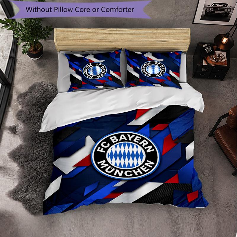 Set Biancheria da Letto Bayern Monaco Modello 3 Pezzi Morbida Copripiumino in Microfibra con Federe per Camera da Letto