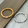 Simple Style Natural Stone Beaded Bracelet For Men Stainless Steel Turtle Braslet Surfer Nautical Ocean Cuckold Braclet Pulsera