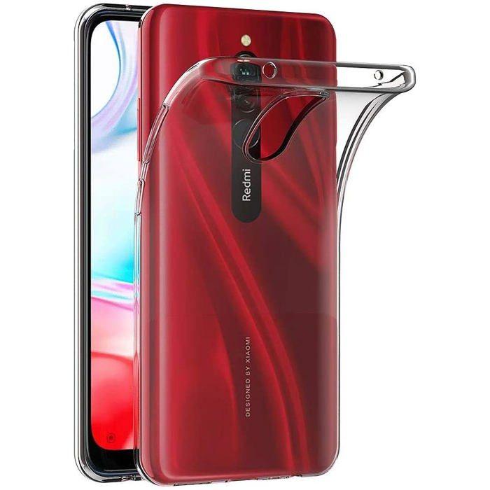 Coque et tour de cou pour Xiaomi REDMI 8 - TPU Souple Transparent Cordon Noir réglable Phonillico®