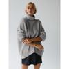 Turtleneck Solid Color Sweater Thick Pullover Women's Long Sleeved Top Warm Comfortable Loose Casual Knit Bottoming Shirt Commute Autumn and Winter