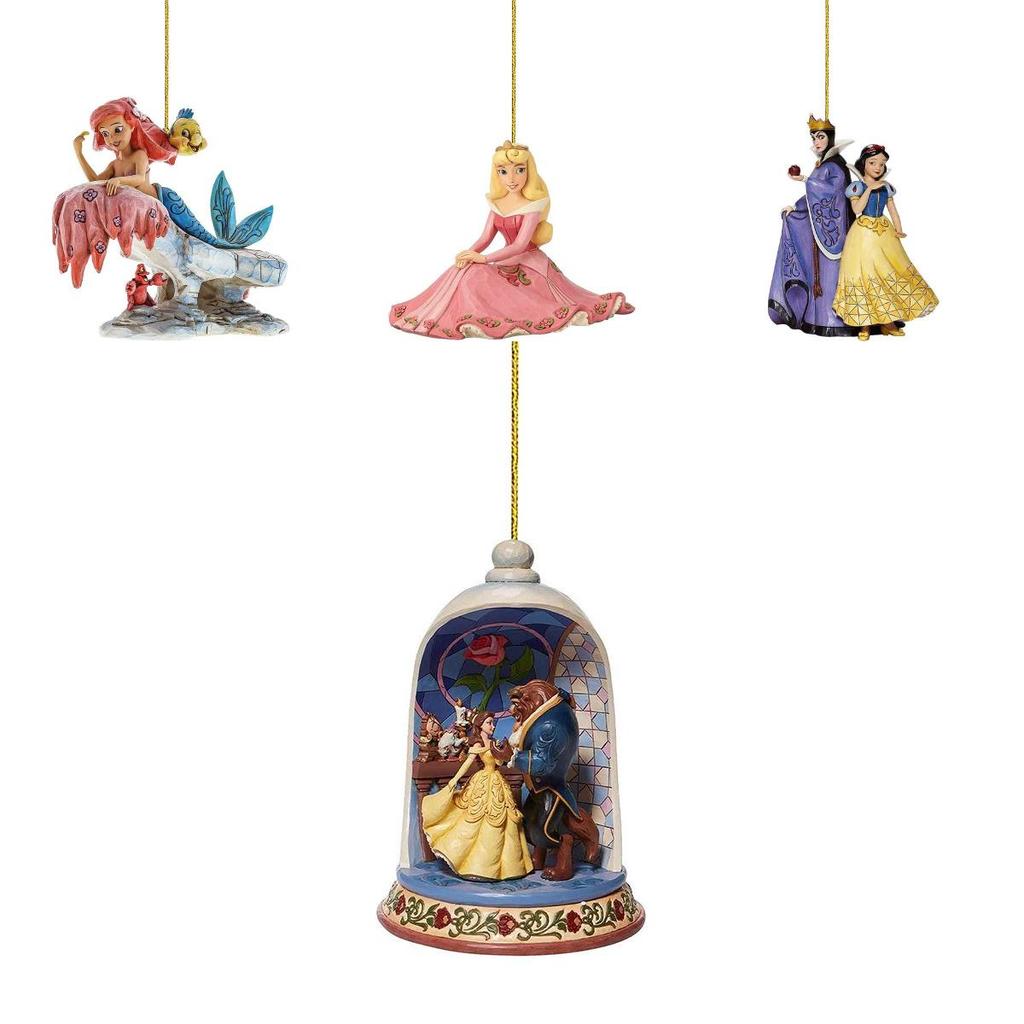 Joyful Christmas Disney Princess Acrylic Pendant Ornaments For Xmas Tree Decor