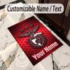 Crystal Velvet Rug Benfica FC Print Custom Name Text Floor Mat Home Decor