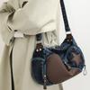 Women'S Shoulder Bag Ladies Large Capacity Denim Shoulder Crossbody Bag Leisure Commuting Handbag Star Tote Bag