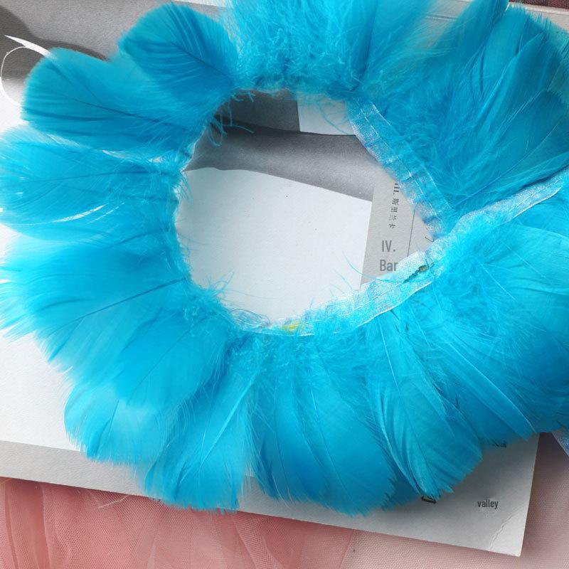 Colorful Goose Feather Strips for DIY Skirts, Shawls, Costumes, and Decorations