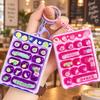 Cute Design Decompression Button Toy Creative Style Keyboard Keychain Children Use