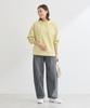 Pullover cardboard collar lime green [Green Parks] sweater, pullover, women's,