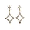 18k Gold Plated Zircon Starburst Stud Earrings for Women - Elegant and Versatile Luxury Accessories
