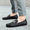 Fashion Mens Shoes High Quality New Soft Walking Flats Men's All-match Loafers Genuine Leather Lightweight Mens Business Shoes