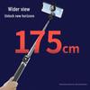 1,8 m Bluetooth Selfie-Stick mit integriertem Stativ und universeller Handyhalterung für Fernbedienung, Aufladen und Live-Streaming.