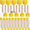 30-Piece Round Sponge Brush Set for Kids’ Art & Crafts