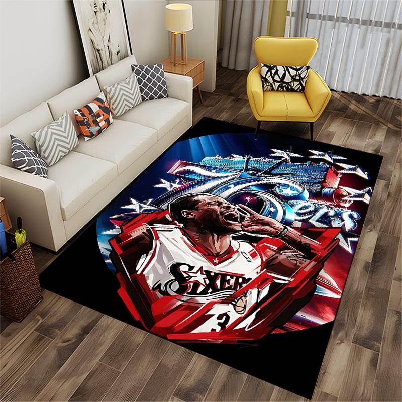 Basketball Stars 76ers Design suitable as a non-slip mat for the living room or bedroom sofa