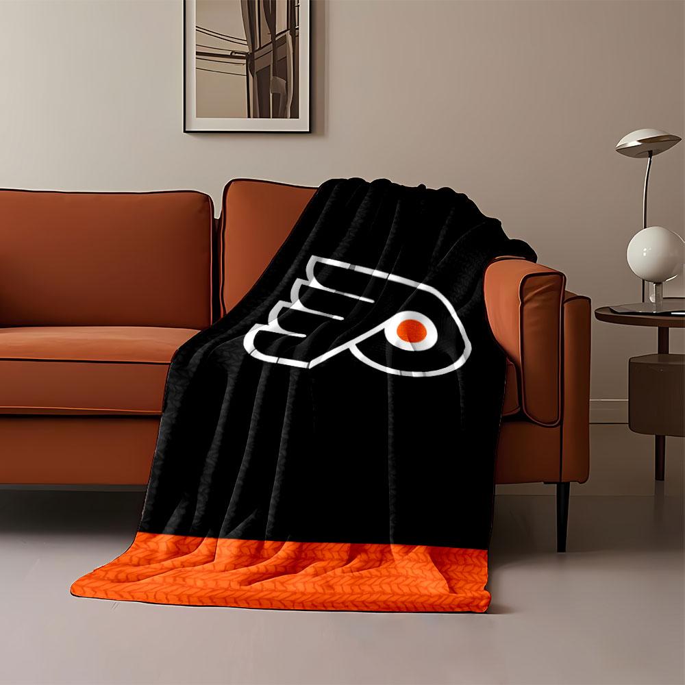 Flyers Black and Orange Logo Blanket print blanket soft and cozy perfect for the living room bed sofa or a nap,gift