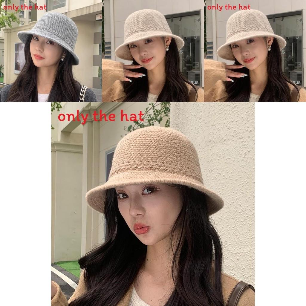 Knit Winter Bucket Hat With Weaving Pattern Design For Casual Fashion