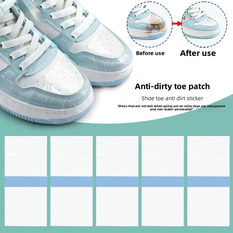Anti-dirty Sticker on The Toe Head, Non-wet Shoes When Going Out In Rainy Days, Thin Transparent Invisible Toe Head, Waterproof and Anti-dirt Patch.
