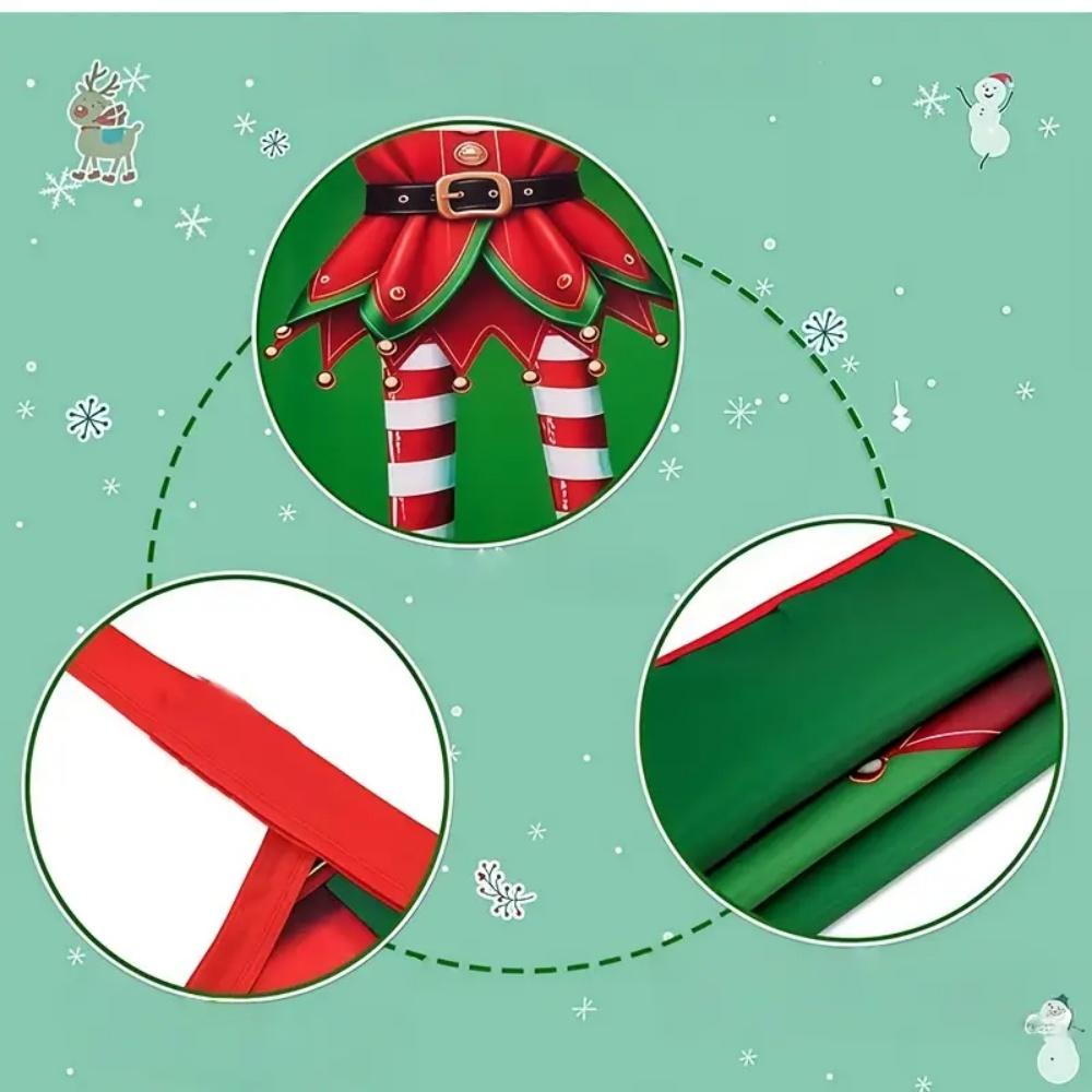 Nová netkaná látková zástěra pro vánoční festivalovou dekoraci, olejotěsná vánoční dárková dekorace pro Santa Clause v roce 2025