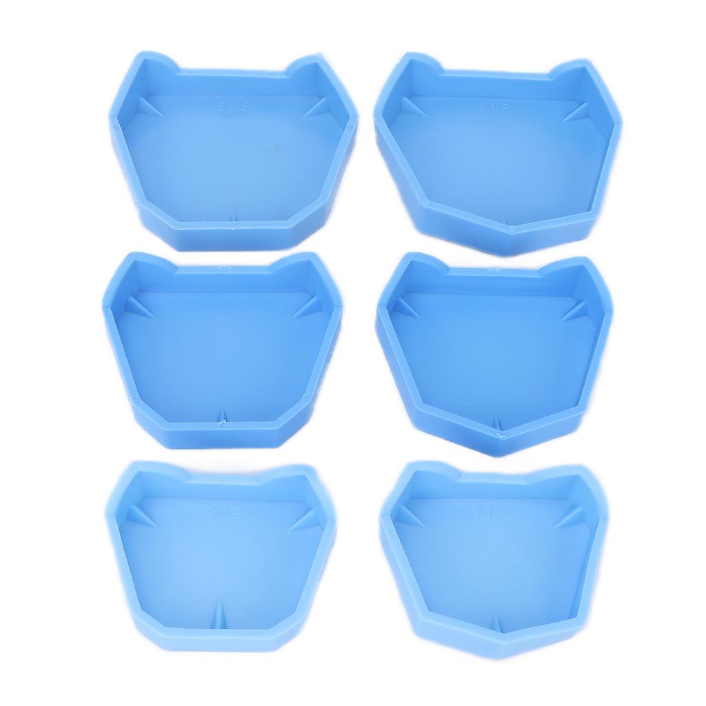 6 Pezzi Base Modello Laboratorio Odontoiatrico Silicone Base Formatore Laboratorio Odontoiatrico Stampi Caricamento Modello Gesso Blu