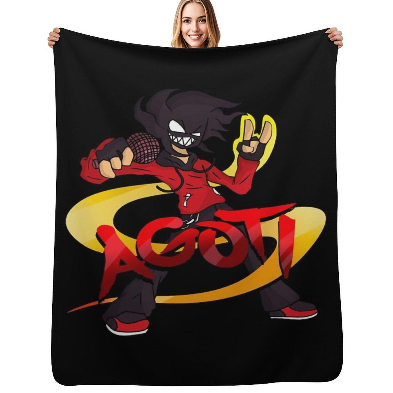 new AGOTI fnf mod character Graffiti Throw Blanket Air Conditioner Soft Blanket for Office Home Size: 75*100cm, Weight: 230 GSM