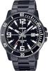 Enticer MTP-Vd01B-1BV Men's Black IP Stainless Steel Casual Analog Sport Quartz Watch