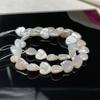 1String, White Natural Freshwater Pearls, Baroque heart-shaped Pearl Beads, 13×13mm, for DIY Necklace, Jewelry Making Crafts, Length 36 Cm