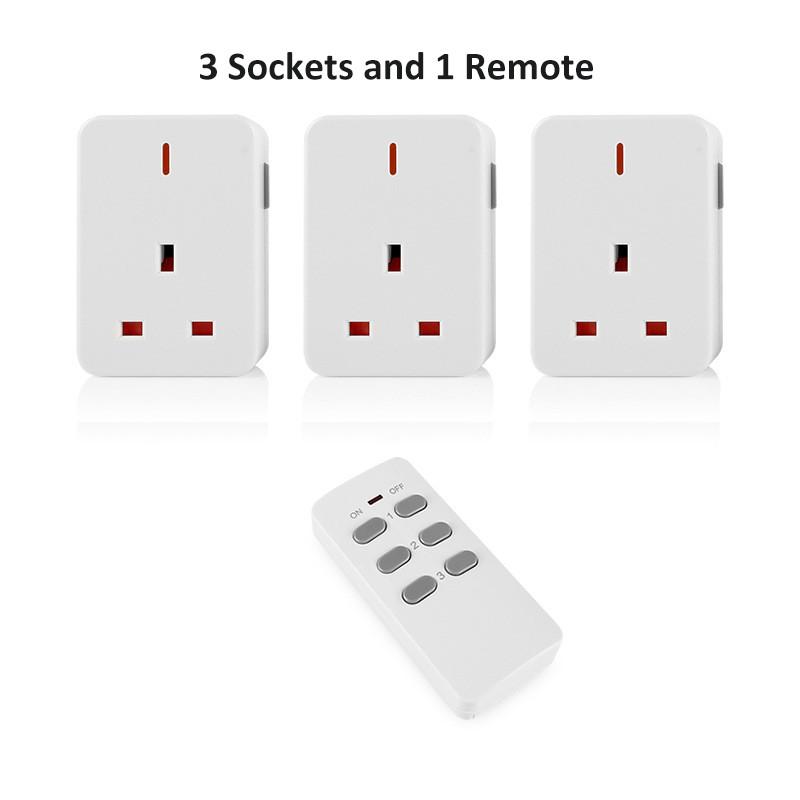 30m/100ft Long Range Remote Control Plug Socket 13A/3000W Heavy Duty Wireless Light Switch