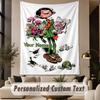Custom Text Printed Tapestry Gaston Lagaffe Pattern Large Wall Hanging Indoor Room Decor