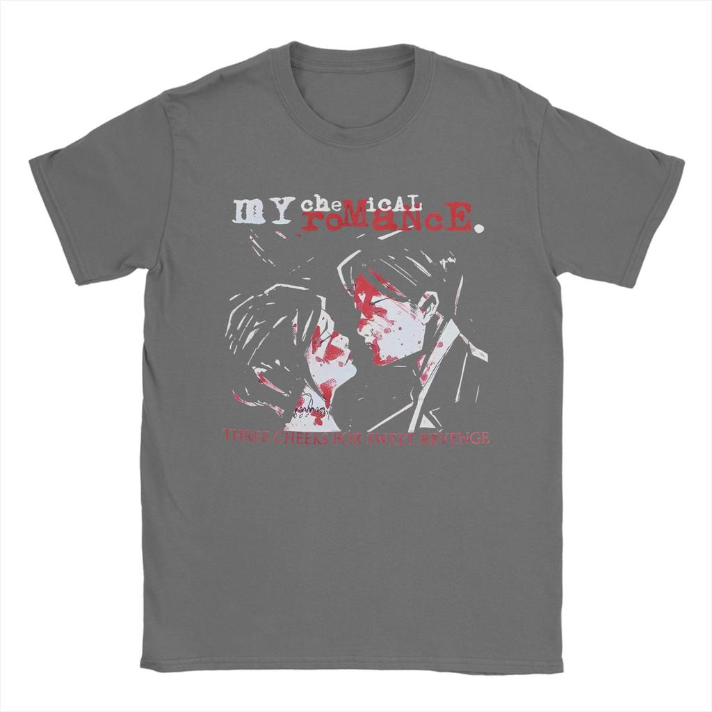 Rockband My Chemical Romance Musik Cover T-Shirt für Herren Baumwoll-T-Shirt Rundhalsausschnitt Kurzarm T-Shirts 6XL Kleidung