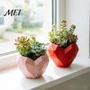 Decorative Flower Planter Geometric Heart Shape Flowerpot, Pot for Indoor Outdoor, Creative Love Home Garden Balcony Decoration Small Flowerpot