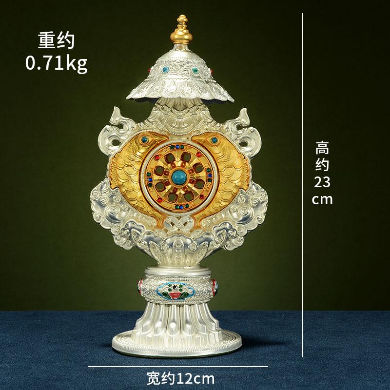 Alloy Painted Tibetan Buddhism Tantric Buddha Hall Offering Buddhist Conch Ornaments Buddhism Home Decor