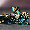 Color blue crystal cat theme COC running group dice dnd dice Cthulhu running group D20 group 20-sided dice