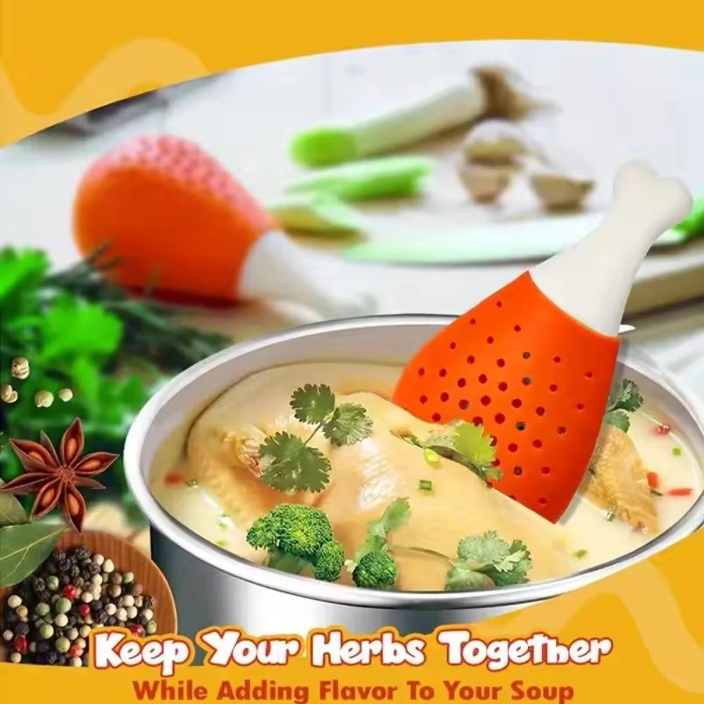 Creative Seasoning Pack Soup Filter Silicone Soup Making Filter Kitchen Utensil