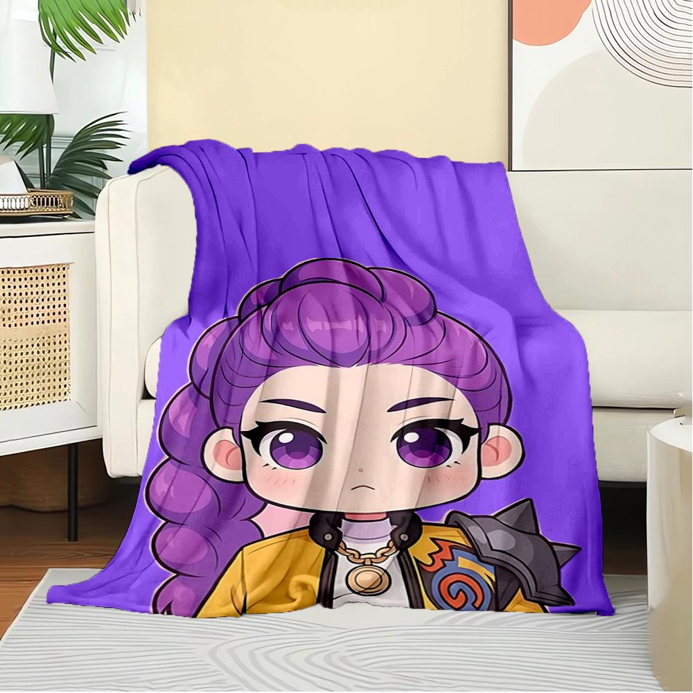K-POP Anime Dívčí Skupina Čtyři Roční Období Měkká Teplá Přikrývka Celoroční Silně Pletená Polyesterová Přehoz na Postel, Kempování, Cestování Perfektní Dárek