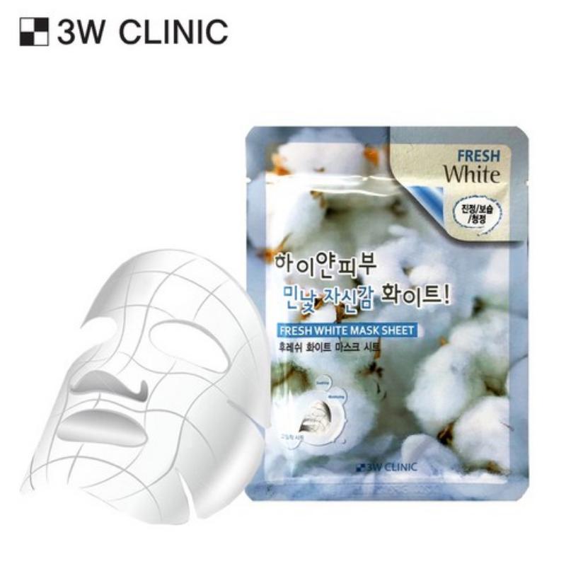 3w Clinic Fresh White Mask Sheet 23g*10 Sheets 1Pack