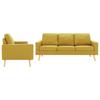 Day and Night - Day and Night 2-piece Yellow Fabric Sofa Set
