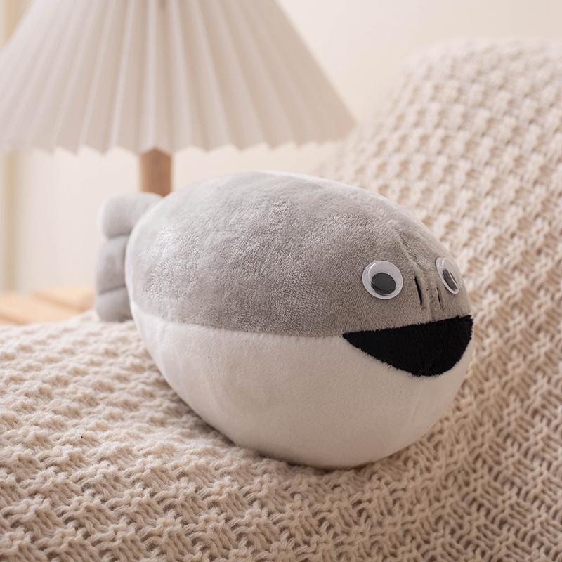 Kawaii Sea Creatures Sacabambaspis Gray Lifelike Fish Doll Plush Toy Plush Pillow Toy Sofa Cushions Decorated For Boys And Girls