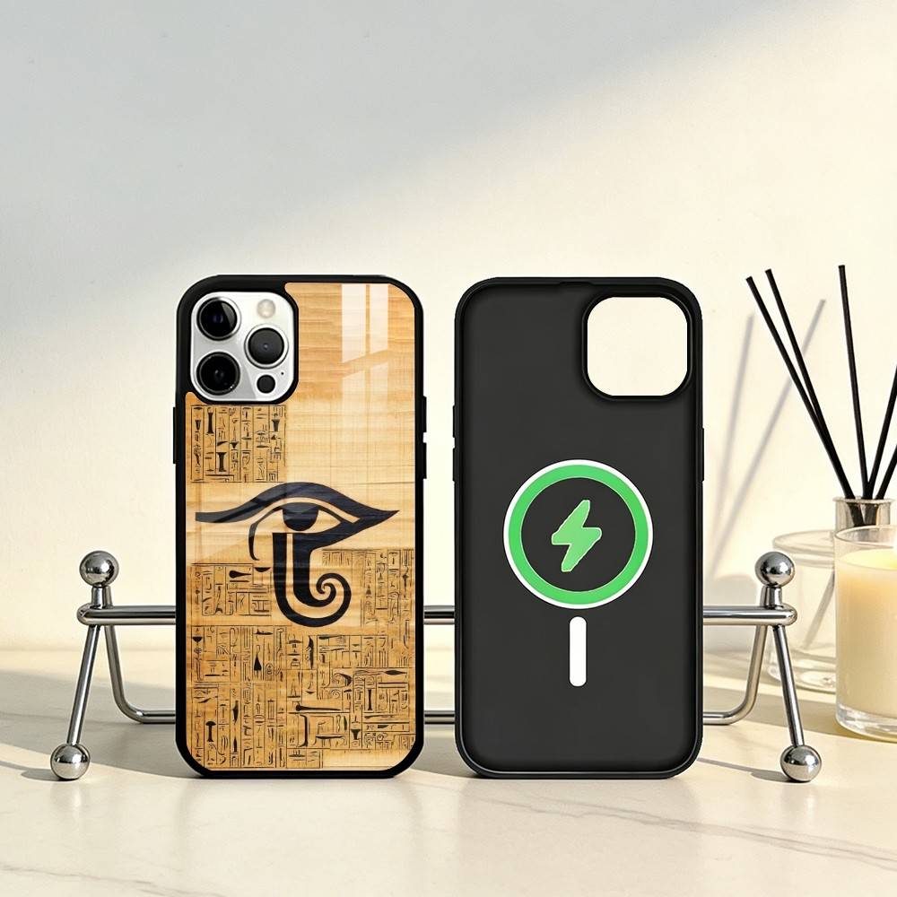 E-Ägypten P-Pharaonen Wandmalerei Handyhülle Für iPhone17,16,15,14,13,12,11 Plus,Pro Max Magnetisch Für Magsafe Kabelloses Laden