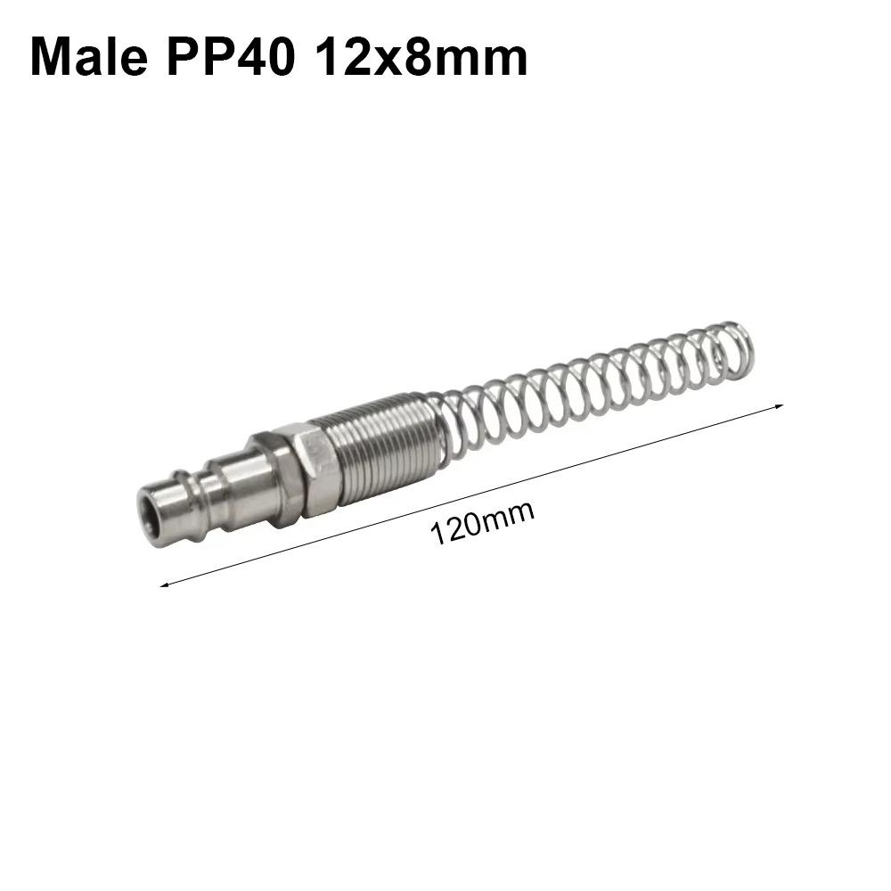 1Pcs with Protective Spring Pneumatic Quick Coupling Iron Plated Nickel SP PP 20 30 40 Air Hose Connector Standard EU