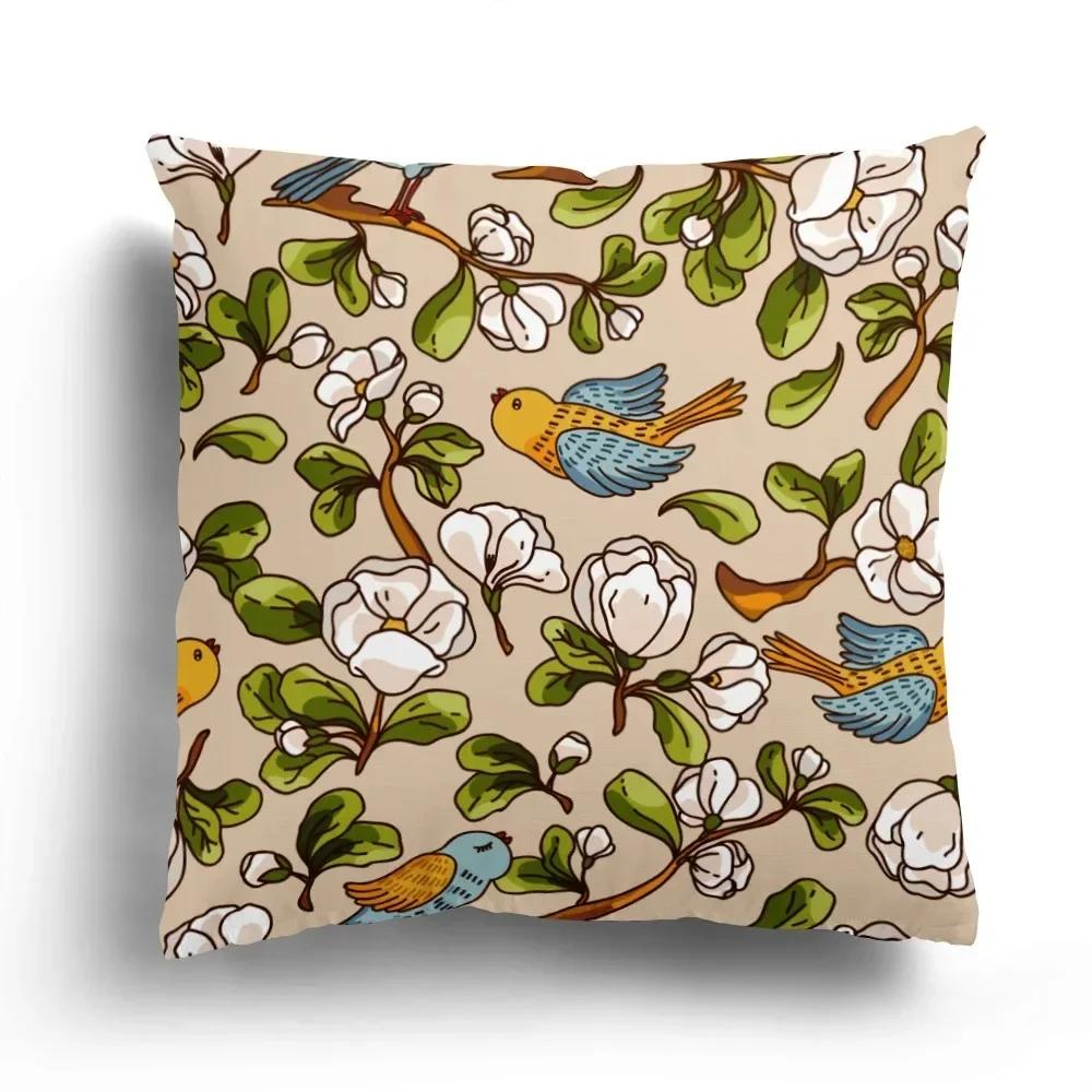 Office Sofa Car Cushion Cover Luxury Home Decoration Pillow Cover Creative Leaves Tropical Plant Pattern