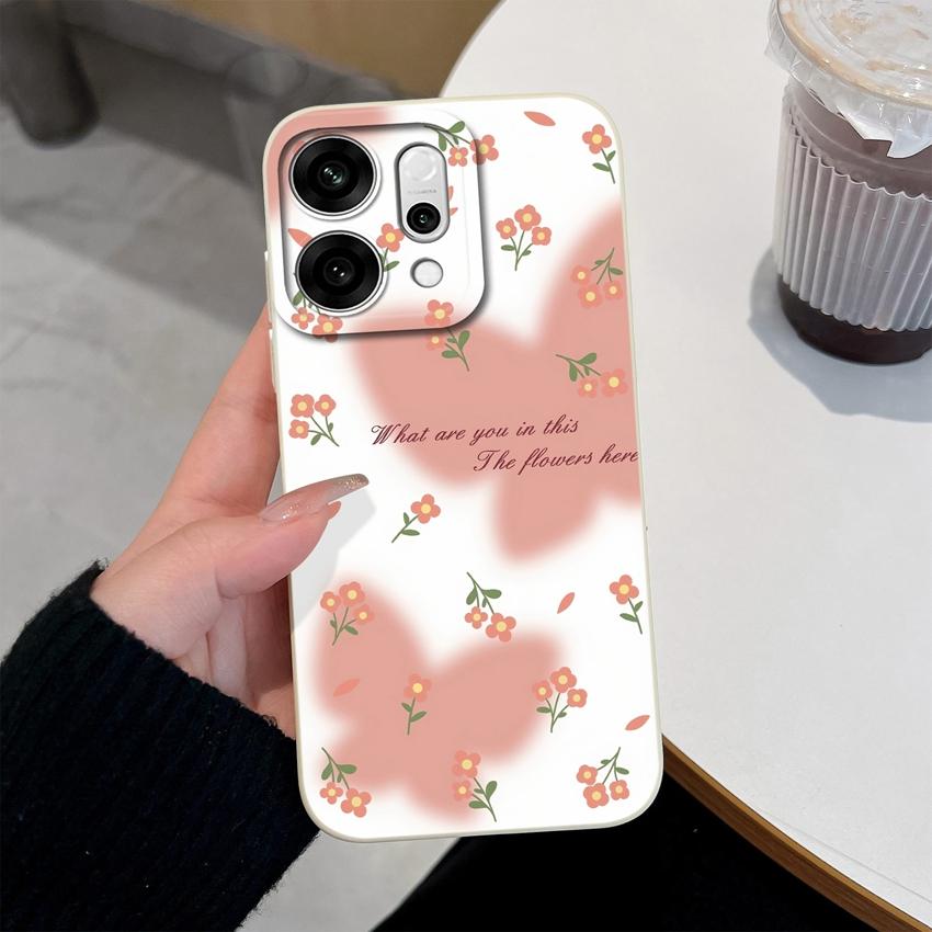 For Oppo Reno14 Pro 14F A5 A5X K13 Phone Cases Table Cartoon Cat Pattern Phone Case Camera Protection Shockproof Silicone Covers For Oppo Bumper Shell