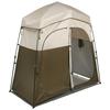 Camping Shower Tent, 2-Room Foldable Portable Privacy Tent Changing Room with Ground Stakes, Ropes, and Carry Bag, 150D Oxford Fabric with Silver