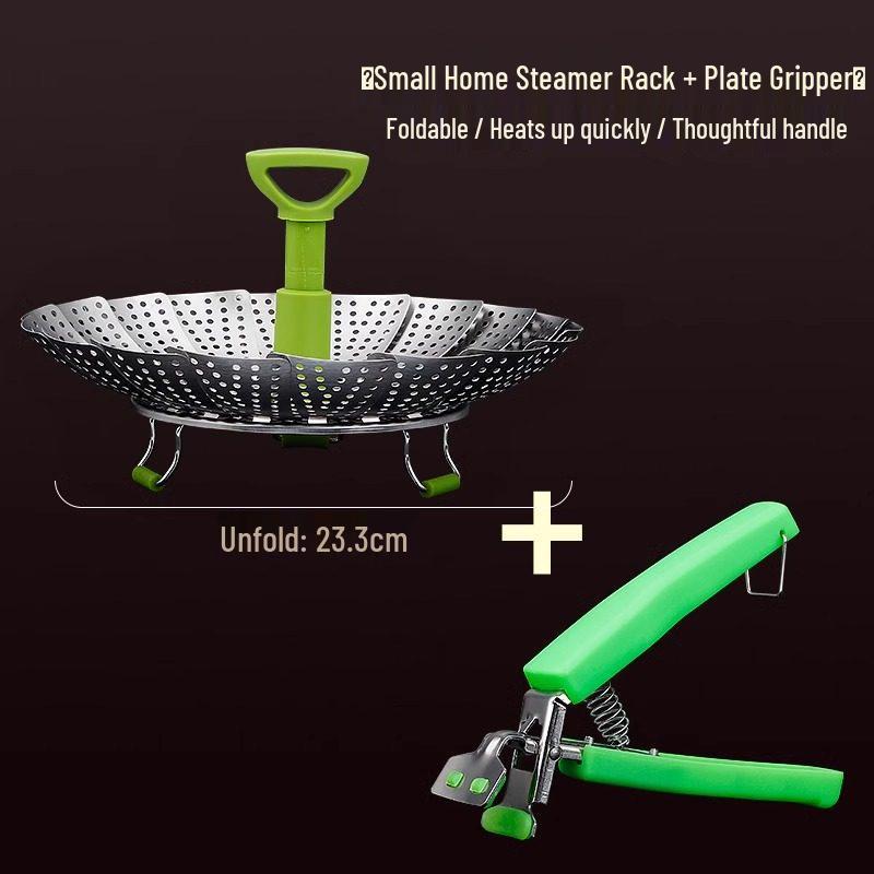 Stainless Steel Foldable Steamer Basket for Vegetables and Bread Cooking