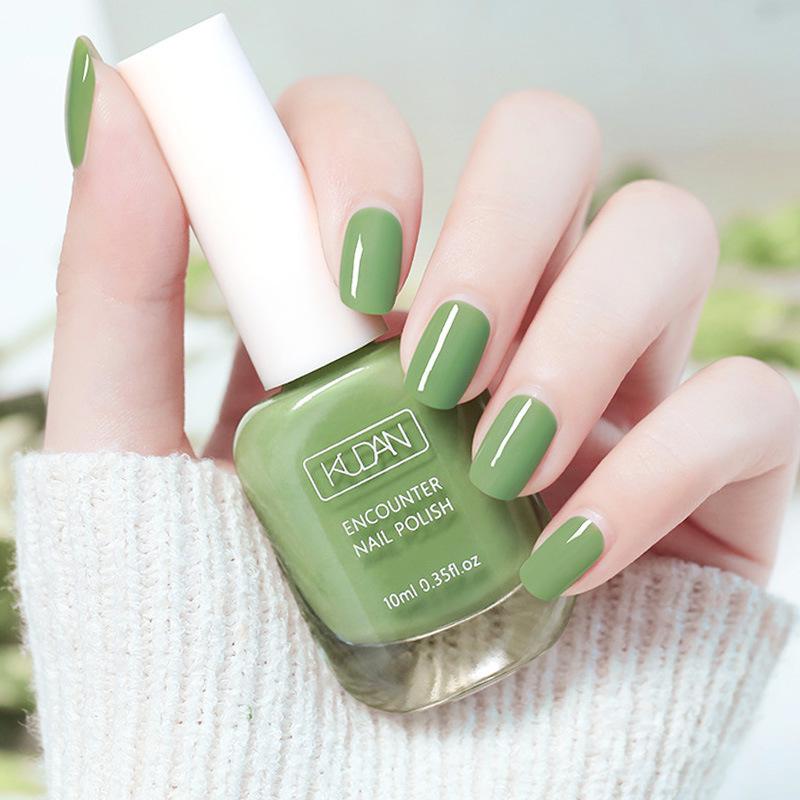 Matcha Green Quick-Dry Peelable Nail Polish - Odorless, No Bake, Long-Lasting Base Coat for Students