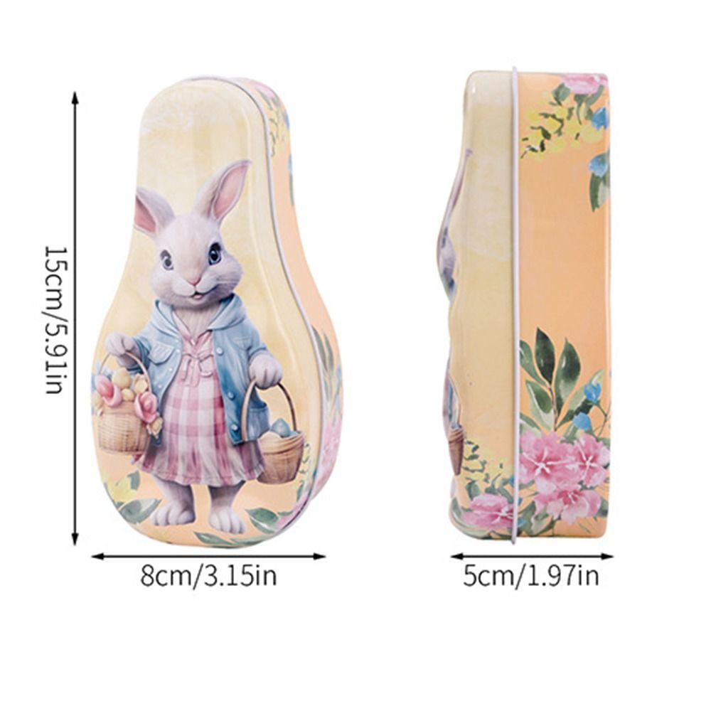 Vintage Easter Egg Tinplate Case Cartoon Tinplate Candy Box Tinplate Cookie Box  Holiday Events