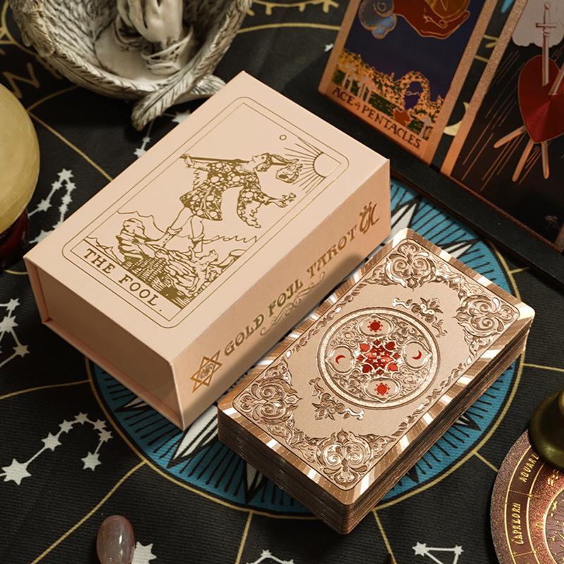 Witekin Gold Foil Tarot Cards: Complete Set for Beginners with Analysis