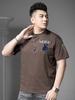 European Goods 2025 Summer New Men's Trendy Brand Bear Print Round Neck Short-Sleeved T-Shirt Casual Top Half-Sleeved T-Shirt