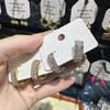 Fashion Hoop Earrings for Women Metal Silver Color/Gold Color Simple Versatile Girls Earrings Hot Jewelry Simple Accessories