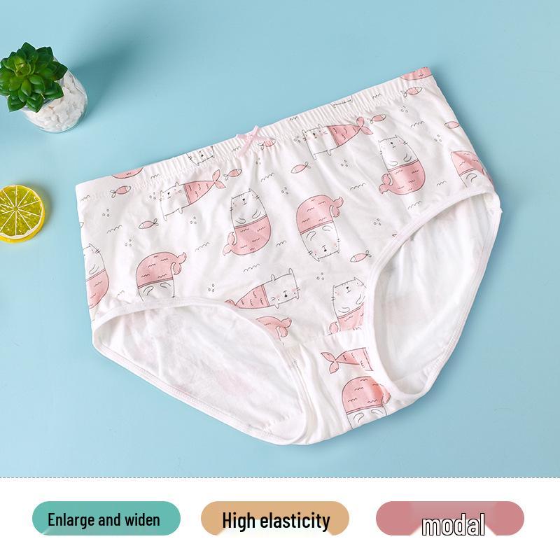 

Plus Size Modal Underwear for Teens & Chubby Girls, Fits Up to 160 Jin 170/XL for 90-115 jin